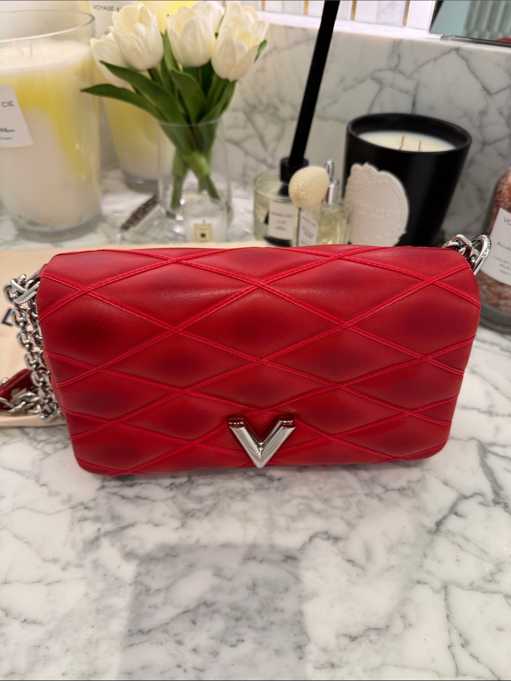 Louis Vuitton GO-14 Handbag Malletage Leather PM